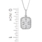 14K White Gold 0.90ctw Diamond Pendant and Chain, 2.3 grams