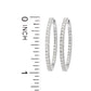 14K White Gold 1.97ctw Diamond Inside-Out Hoop Earrings, 1