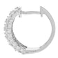 14K White Gold Diamond Hoop Earrings, 2.00ctw, 6.2 grams