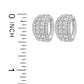 14K White Gold Diamond Hoop Earrings, 2.00ctw, 6.2 grams