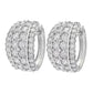 14K White Gold Diamond Hoop Earrings, 2.00ctw, 6.2 grams