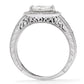 14K White Gold 0.63ctw Marquise & Round Diamond Ring