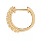 14K Gold Polished 0.50ctw Diamond Huggie Hoop Earrings