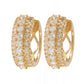 14K Gold Polished 0.50ctw Diamond Huggie Hoop Earrings