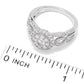 14K White Gold 1.00ctw Round Pave Diamond Ring - Size 7