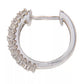 14K White Gold 0.50ctw Diamond Huggie Hoop Earrings