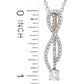 14K Two-tone Gold 0.50ctw Diamond Interchangeable Pendant with Chain