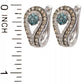 1.27ctw Fancy Blue, Cognac & White Diamond Huggie Earrings