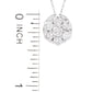 10K White Gold 1.00ctw Diamond Pendant w/ Chain, 1.6 grams