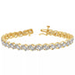 Elegant Gold-Plated Sterling Silver Tennis Bracelet with 0.50 cttw Diamonds – For Women