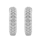 Sterling Silver 1/2 Carat Round Diamond Prong-Set Hoop Earrings with Miracle Finish