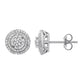 Elegant 0.10 Cttw Diamond Composite Stud Earrings in Sterling Silver