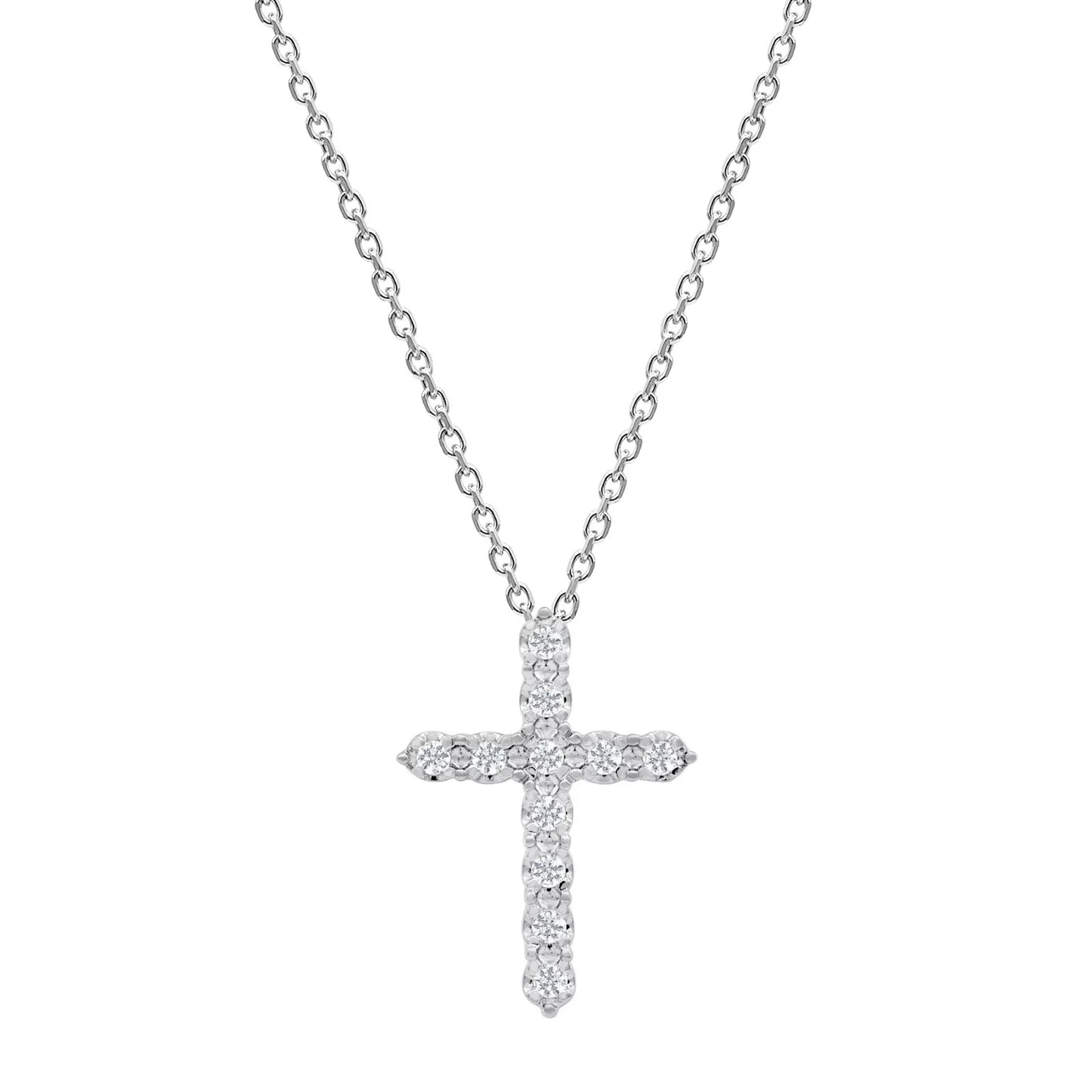 Graceful 0.25 CT Round Diamond Cross Pendant – Ideal for Women and Girls