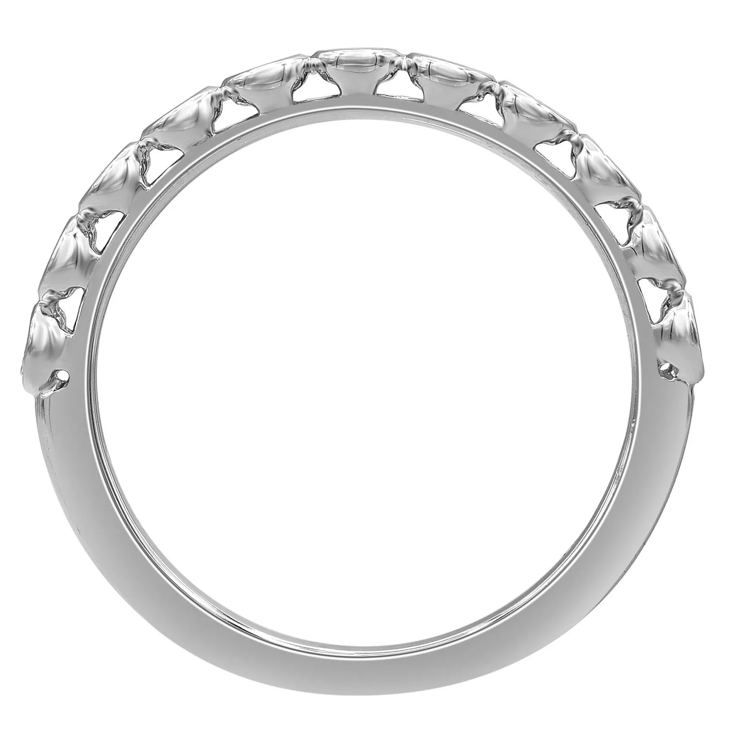 Sophisticated Sterling Silver Finger Ring with 1/10 Carat Round-Cut Diamond – Prong Set