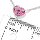 925 Sterling Silver Pink Amethyst, White Topaz Gemstone Necklace