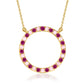 18k Yellow Gold Plated Over Sterling Silver Multi Gemstone Necklaces