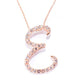 18k Rose Gold over Sterling Silver Round Morganite Gemstone A To Z Pendant Necklace