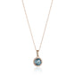 10k Gold Multi Gemstone Option and Diamond Classic Pendant Necklace, 18"