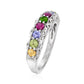 925 Sterling Silver Chrome Diopside Band Rings