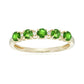 10k Gold Multi Gemstone Option and Diamond Accented Stackable Ring