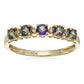 10k Gold Multi Gemstone Option and Diamond Accented Stackable Ring