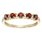 10k Gold Multi Gemstone Option and Diamond Accented Stackable Ring