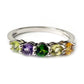 925 Sterling Silver Ethiopian Opal 5-Stone Band Rings