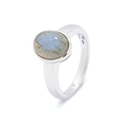 925 Sterling Silver Labradorite Gemstone Solitaire Rings