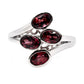 925 Sterling Silver Purple Garnet Gemstone Classic Rings