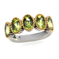 925 Sterling Silver Citrine And Peridot 5-Stone Rings