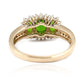 14kt Yellow Gold Chrome Diopside And Diamond Ring