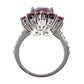 925 Sterling Silver Pink Amethyst Gemstone Cocktail Ring