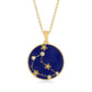 18k Yellow Gold Plating Over Sterling Silver, Zodiac Sign Necklace-Pendants