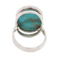 Sterling Silver Blue Mohave Turquoise Gemstone Solitaire Boho Ring