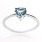 925 Sterling Silver Sky Blue Topaz Gemstone Solitaire Ring