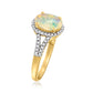 14lk Gold Ethiopian Opal Gemstone Band Rings