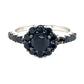 925 Sterling Silver Black Spinel Gemstone Ring