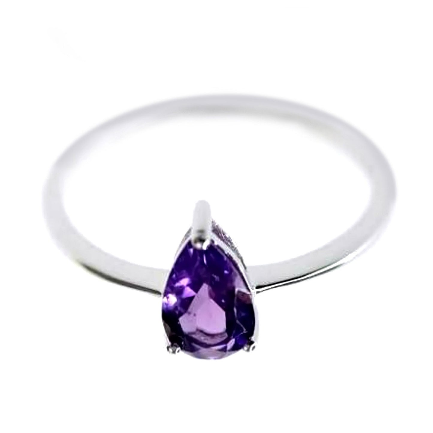 925 Sterling Silver African Amethyst Ring