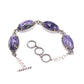 925 Sterling Silver Charoite Gemstone Toggle Bracelets