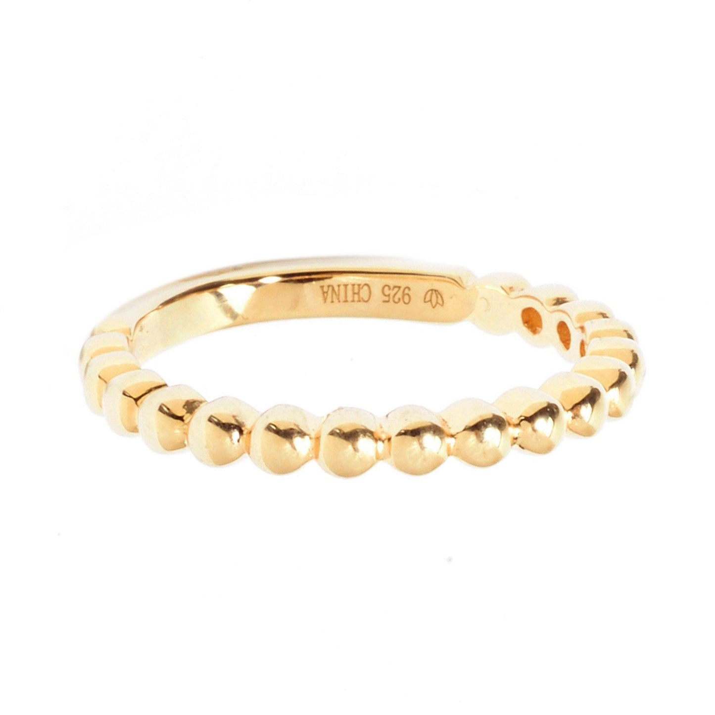 18K Yellow Gold Over Sterling Silver Band Ring