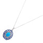 925 Sterling Silver Sleeping Beauty Turquoise and Tanzanite Gemstone Pendants