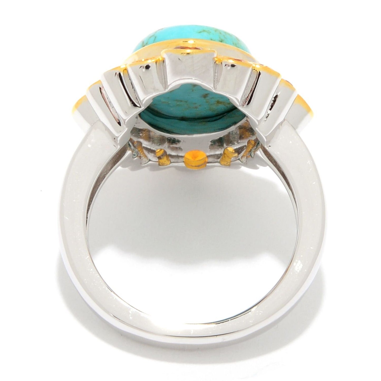 Mine#8 Turquoise With Madeira Citrine Ring,Sterling Silver Ring, Engagement Ring, Birthstone Ring-Gemstone Jewelry Anniversary Gift For Her