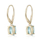 14KT Yellow Gold Aquamarine Studs Earrings