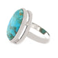 Sterling Silver Blue Mohave Turquoise Gemstone Solitaire Boho Ring