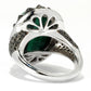 Pinctore Rhodium Over Sterling Silver 21.08Ctw Malachite Ring