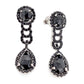 925 Sterling Silver Black Spinel Dangle Earrings