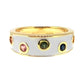 925 Sterling Silver Multi Sapphire Gemstone Band Ring