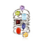 925 Sterling Silver Multi Gemstones Birthstone Ring Set of 7, Gift For Her