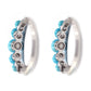 925 Sterling Silver Sleeping Beauty Turquoise Hoop Earrings