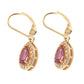 925 Sterling Silver Pink Topaz Gemstone Silver Earring